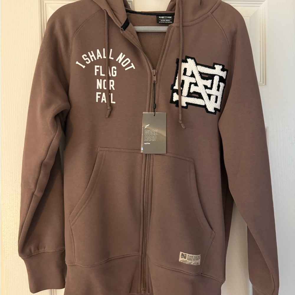 Brown Flag Nor Fail Zip-Up Hoodie - Picture 5 of 7